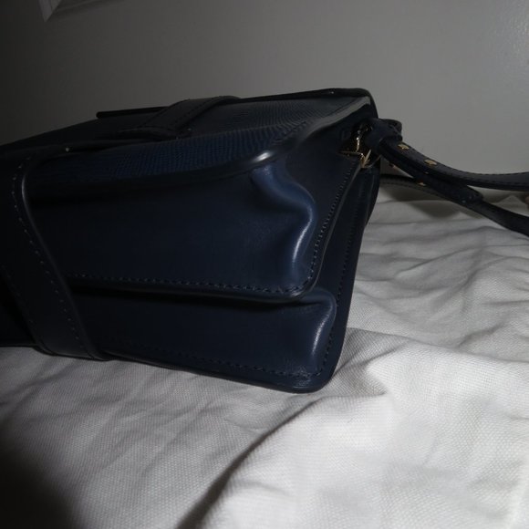 Chloe Medium Aby Lizard Embossed Calfskin Shoulder Bag In Captive Blue - Picture 9 of 17